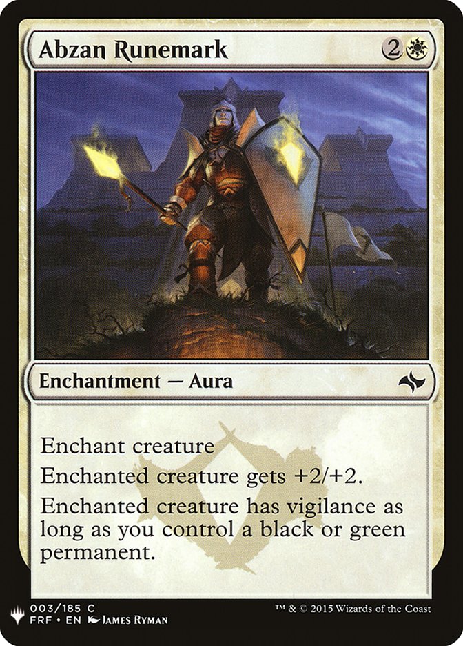 Abzan Runemark [Mystery Booster] | Good Games North