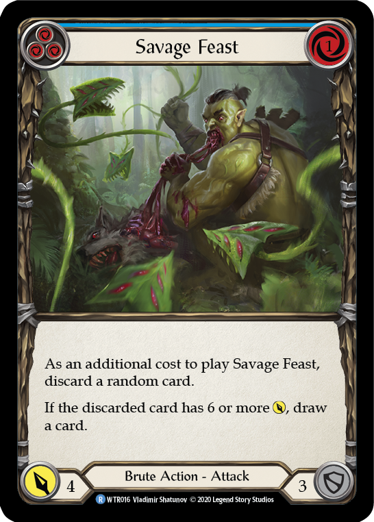 Savage Feast (Blue) [U-WTR016] (Welcome to Rathe Unlimited)  Unlimited Normal | Good Games North