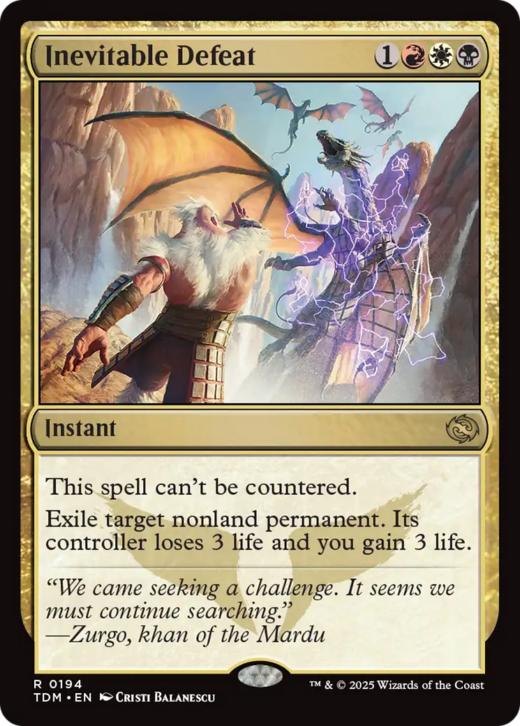 Inevitable Defeat [Tarkir: Dragonstorm] | Good Games North