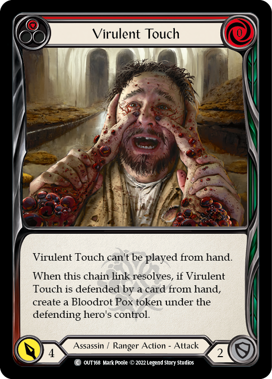 Virulent Touch (Red) [OUT168] (Outsiders)  Rainbow Foil | Good Games North