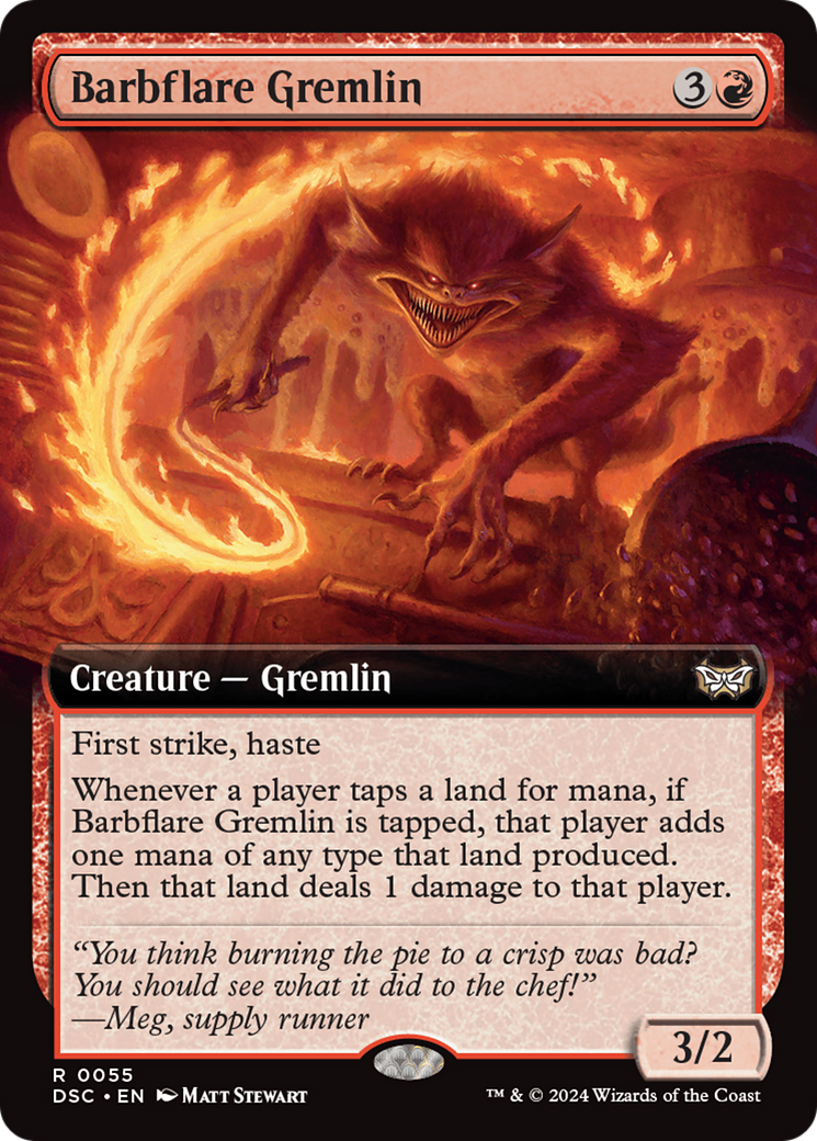 Barbflare Gremlin (Extended Art) [Duskmourn: House of Horror Commander] | Good Games North