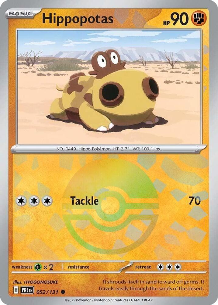 Hippopotas (052/131) (Poke Ball Pattern) [Scarlet & Violet: Prismatic Evolutions] | Good Games North