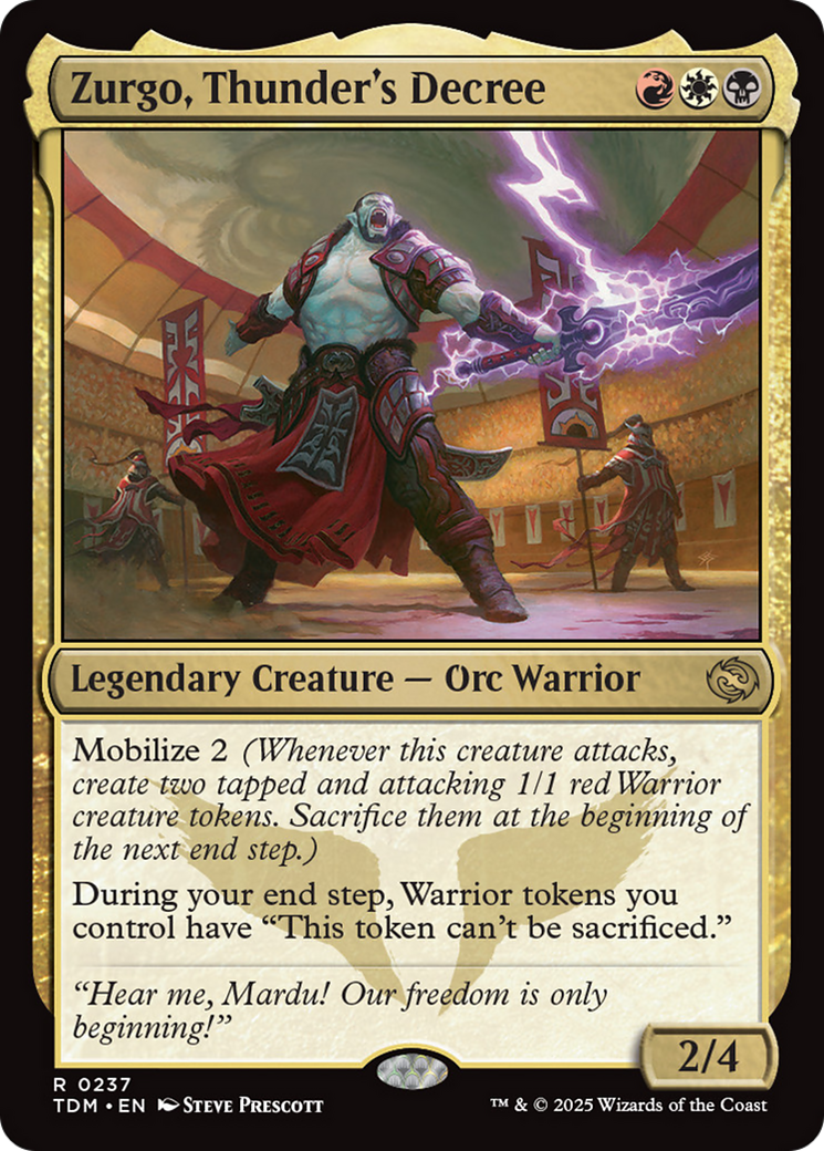 Zurgo, Thunder's Decree [Tarkir: Dragonstorm] | Good Games North