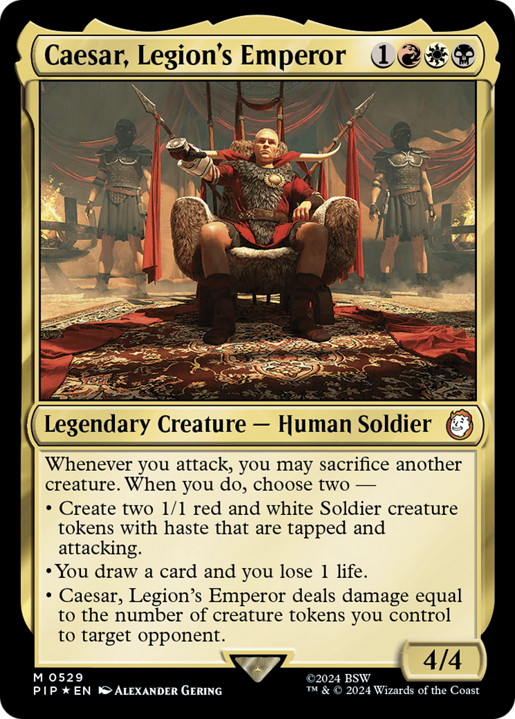 Caesar, Legion's Emperor (Surge Foil) [Fallout] | Good Games North