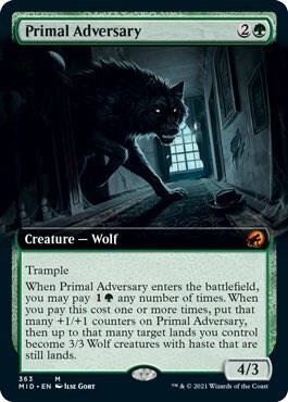 Primal Adversary Extended Art (Innistrad: Midnight Hunt)  | Good Games North