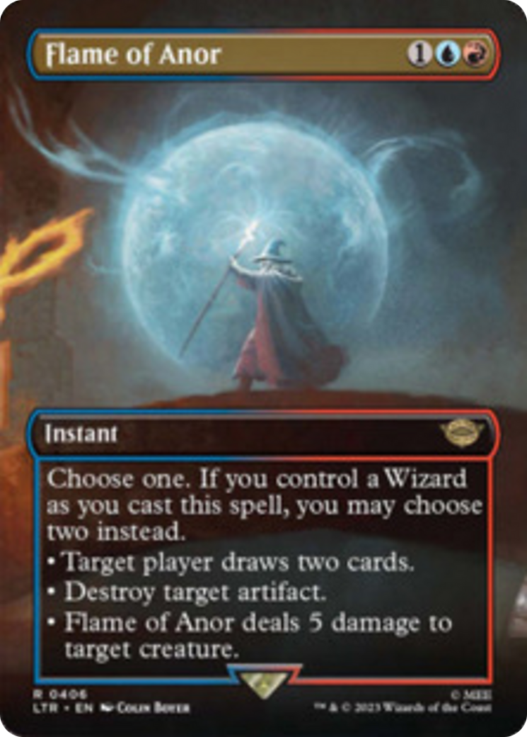 Flame of Anor (Borderless Alternate Art) [The Lord of the Rings: Tales of Middle-Earth] | Good Games North
