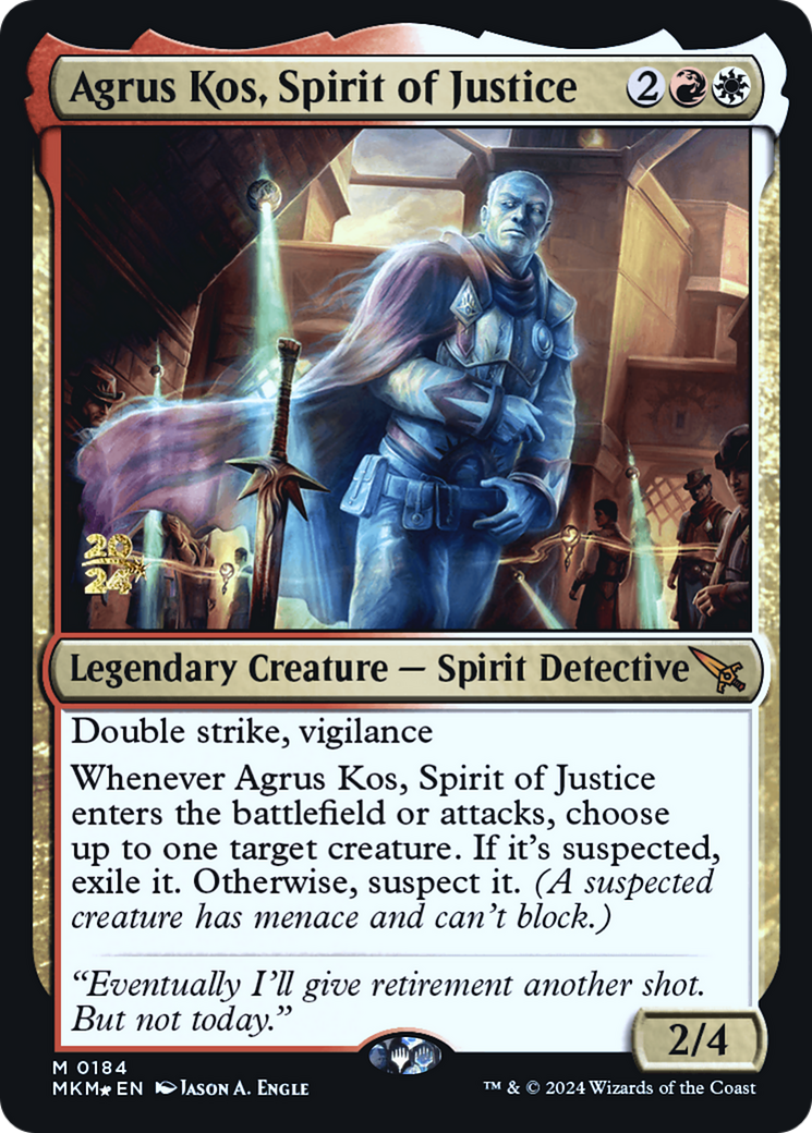 Agrus Kos, Spirit of Justice [Murders at Karlov Manor Prerelease Promos] | Good Games North