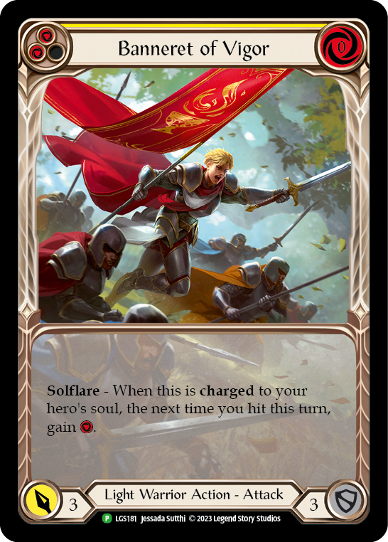 Banneret of Vigor (Extended Art) [LGS181] (Promo)  Rainbow Foil | Good Games North