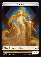Spirit (0008) // Spirit (0009) Double-Sided Token [Tarkir: Dragonstorm Tokens] | Good Games North