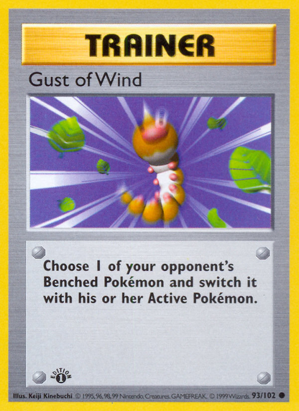 Gust of Wind (93/102) (Shadowless) [Base Set 1st Edition] | Good Games North