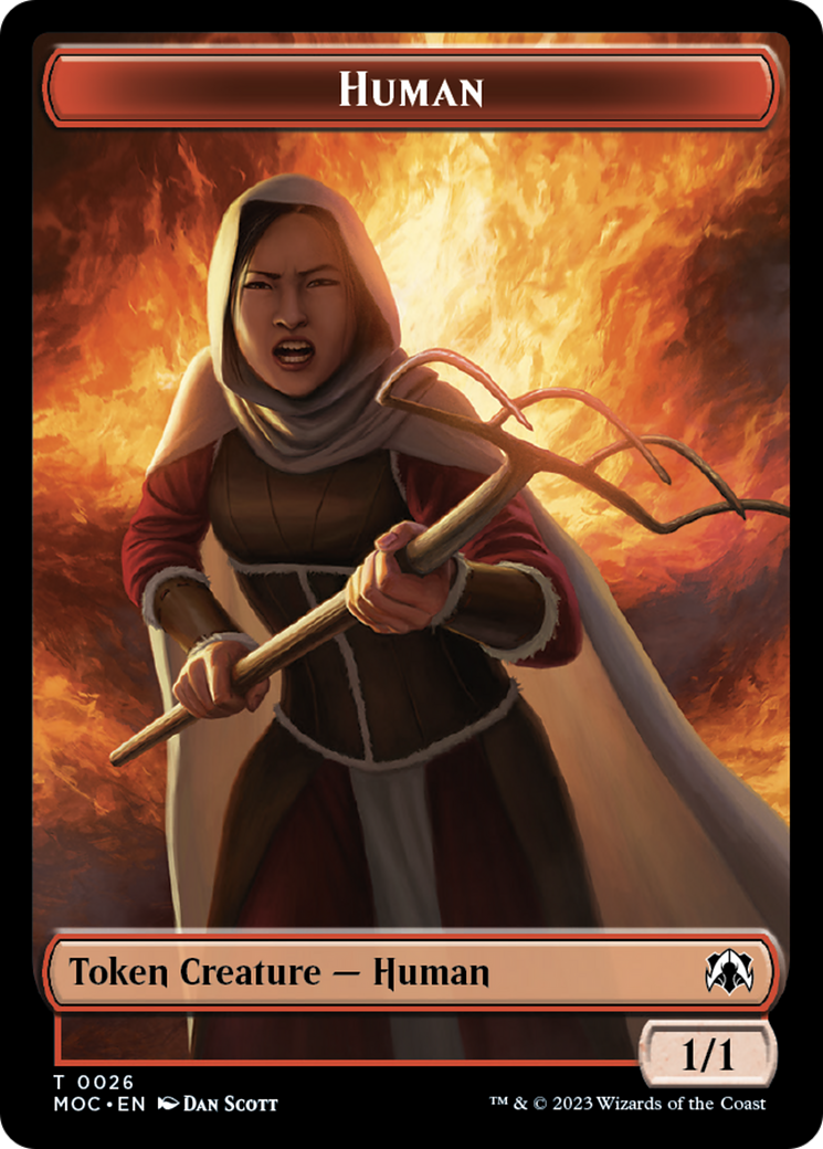 Squid // Human (26) Double-Sided Token [March of the Machine Commander Tokens] | Good Games North
