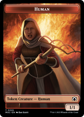 Squid // Human (26) Double-Sided Token [March of the Machine Commander Tokens] | Good Games North