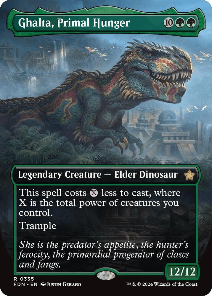 Ghalta, Primal Hunger 335/291 (Foundations)  - Borderless | Good Games North