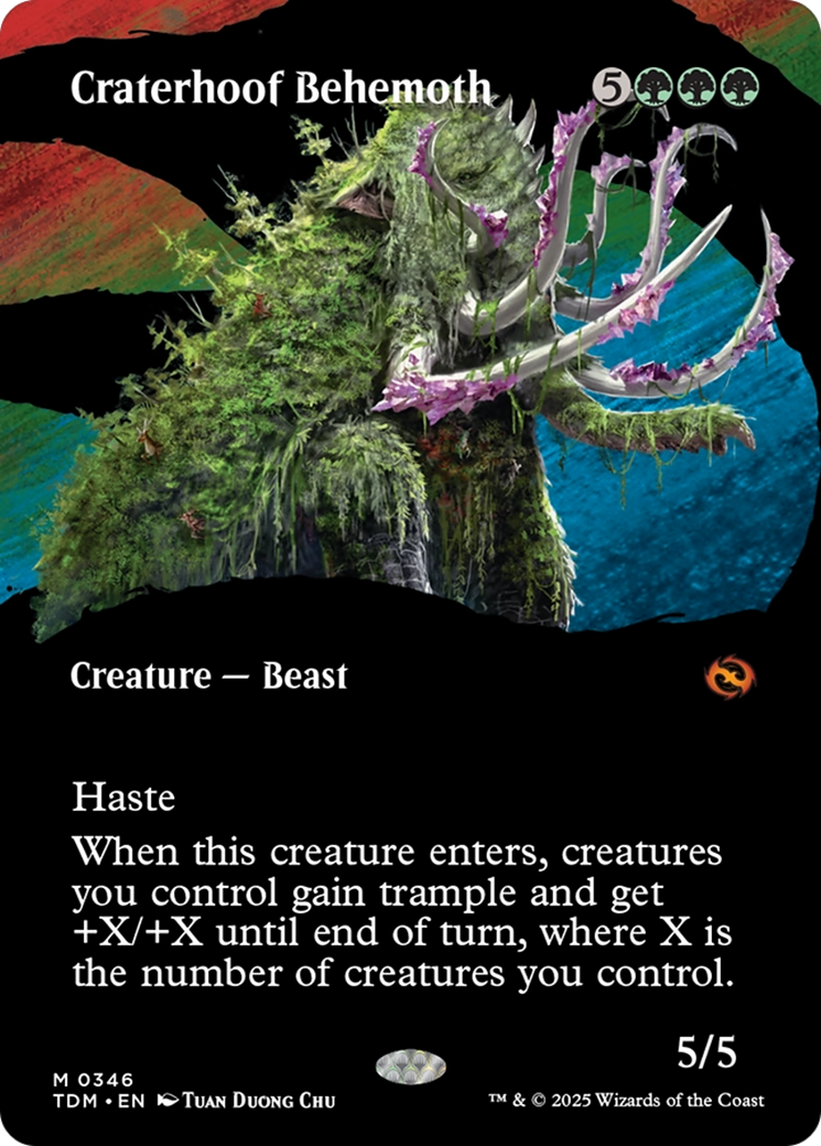 Craterhoof Behemoth (Borderless) [Tarkir: Dragonstorm] | Good Games North