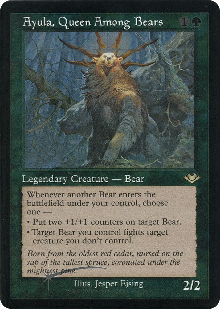 Ayula Queen Among Bears Retro Frame Foil Etched (Modern Horizons)  - Foil | Good Games North