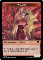 Ajani Steadfast Emblem // Wizard Double-Sided Token [Commander Masters Tokens] | Good Games North