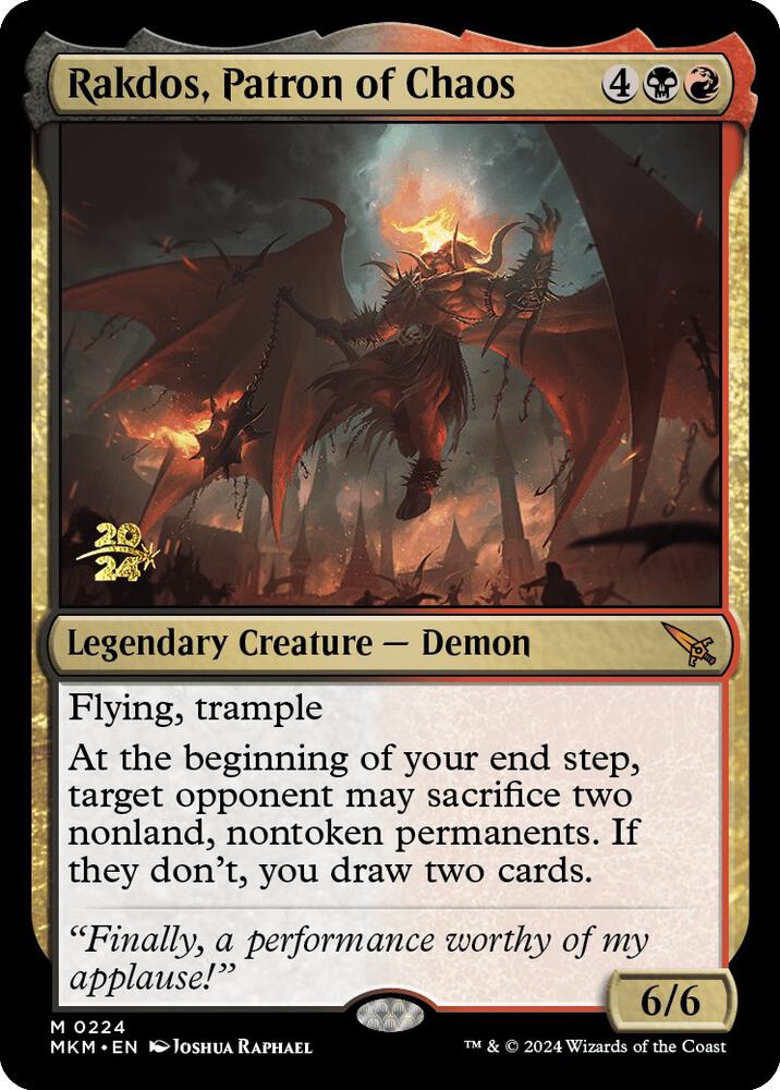 Rakdos Patron of Chaos 224s/182 (Prerelease Cards)  - Foil | Good Games North