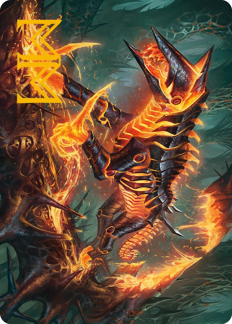 Kuldotha Cackler Art Card (Gold-Stamped Signature) [Phyrexia: All Will Be One Art Series] | Good Games North