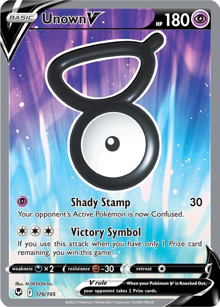 Unown V (176/195) [Sword & Shield: Silver Tempest] | Good Games North