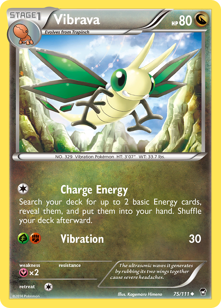 Vibrava (75/111) [XY: Furious Fists] | Good Games North