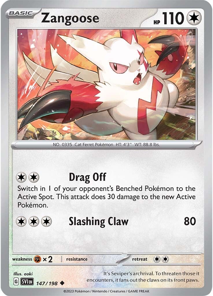 Zangoose (147/198) [Scarlet & Violet: Base Set] | Good Games North
