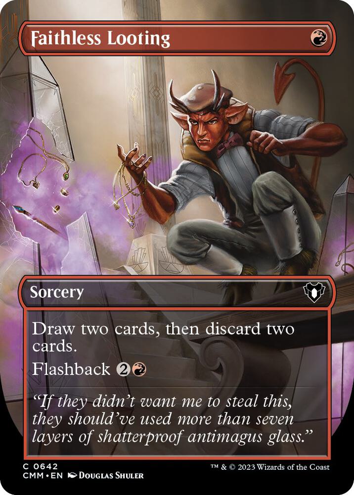Faithless Looting Borderless (Commander Masters)  | Good Games North