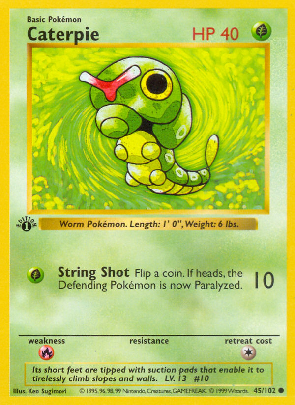 Caterpie (45/102) (Shadowless) [Base Set 1st Edition] | Good Games North