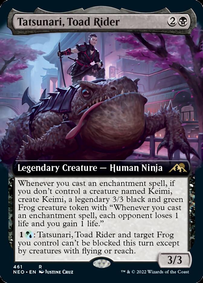 Tatsunari, Toad Rider (Extended Art) [Kamigawa: Neon Dynasty] | Good Games North