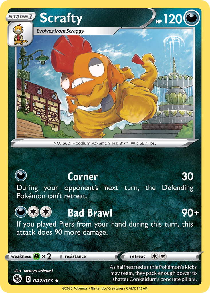 Scrafty (042/073) [Sword & Shield: Champion's Path] | Good Games North