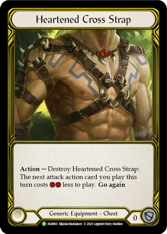 Heartened Cross Strap (Golden) [FAB063] (Promo)  Cold Foil | Good Games North
