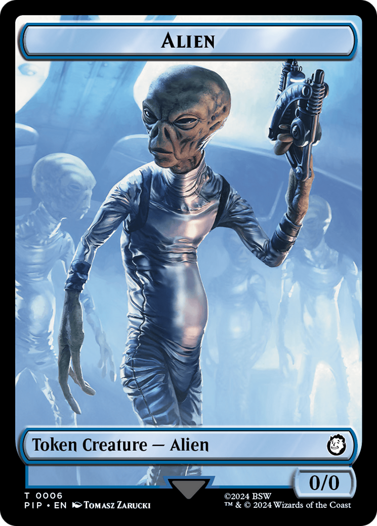 Alien // Clue Double-Sided Token [Fallout Tokens] | Good Games North