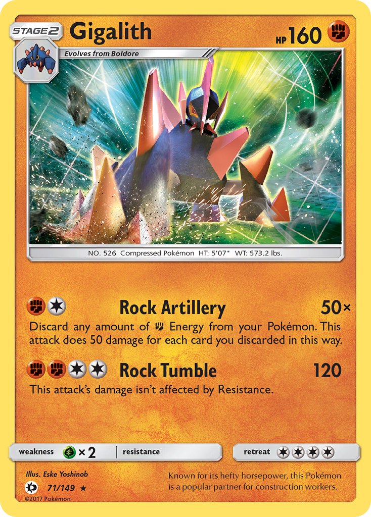 Gigalith (71/149) (Cosmos Holo) (Blister Exclusive) [Sun & Moon: Base Set] | Good Games North