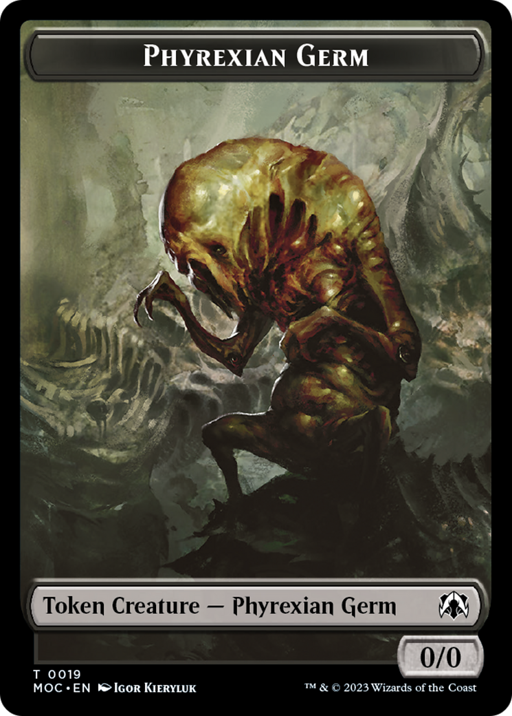 Phyrexian Germ // Myr Double-Sided Token [March of the Machine Commander Tokens] | Good Games North