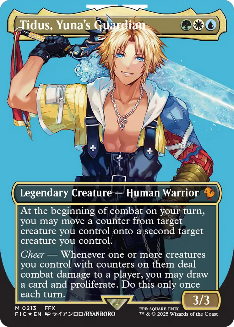 Tidus, Yuna's Guardian (Borderless) (Surge Foil) [FINAL FANTASY Commander] | Good Games North