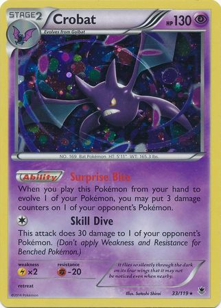 Crobat (33/119) (Cosmos Holo) [XY: Phantom Forces] | Good Games North