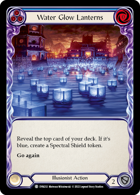 Water Glow Lanterns (Blue) [DYN232] (Dynasty)  Rainbow Foil | Good Games North