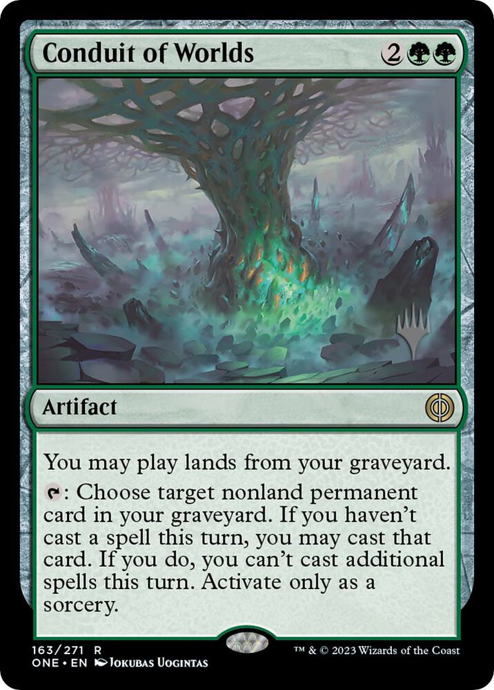 Conduit of Worlds (Promo Pack: Phyrexia: All Will Be One)  - Foil | Good Games North