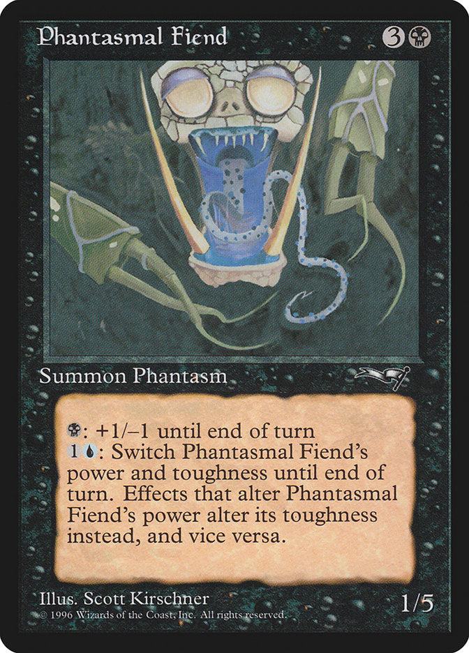 Phantasmal Fiend (Dark Green Background) [Alliances] | Good Games North