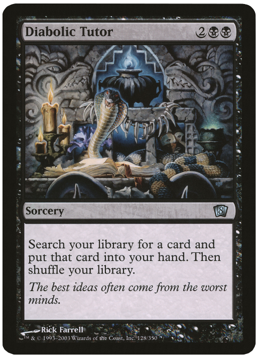 Diabolic Tutor (Oversized) [Eighth Edition Box Topper] | Good Games North