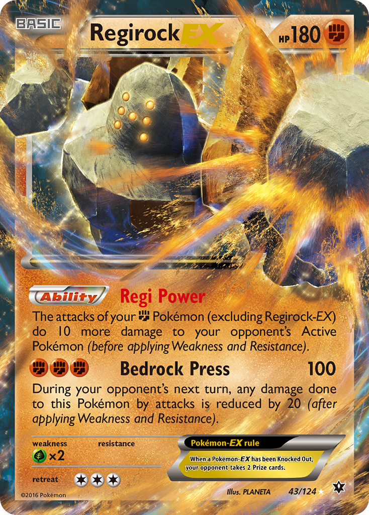 Regirock EX (43/124) [XY: Fates Collide] | Good Games North