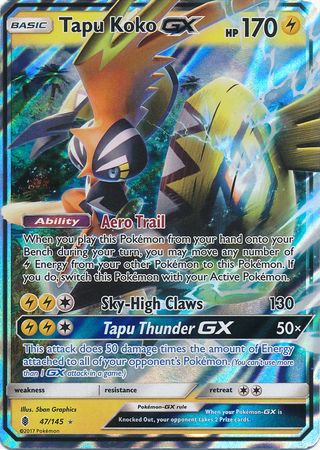 Tapu Koko GX (47/145) (Jumbo Card) [Sun & Moon: Guardians Rising] | Good Games North