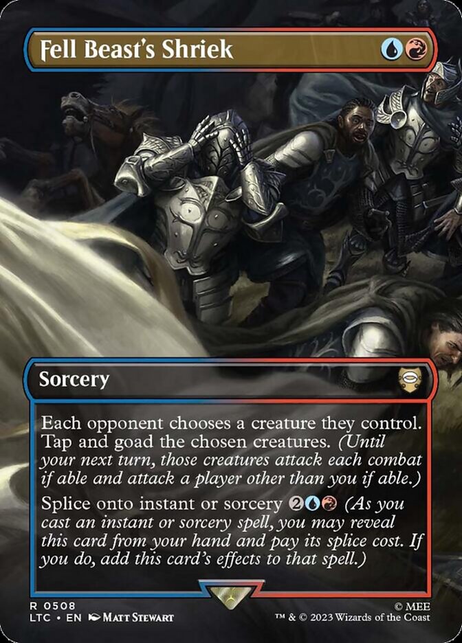 Fell Beast's Shriek 508/347 (Commander: The Lord of the Rings: Tales of Middle-earth)  - Borderless Foil | Good Games North