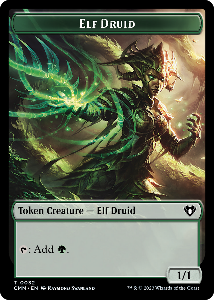 Elemental (0024) // Elf Druid Double-Sided Token [Commander Masters Tokens] | Good Games North