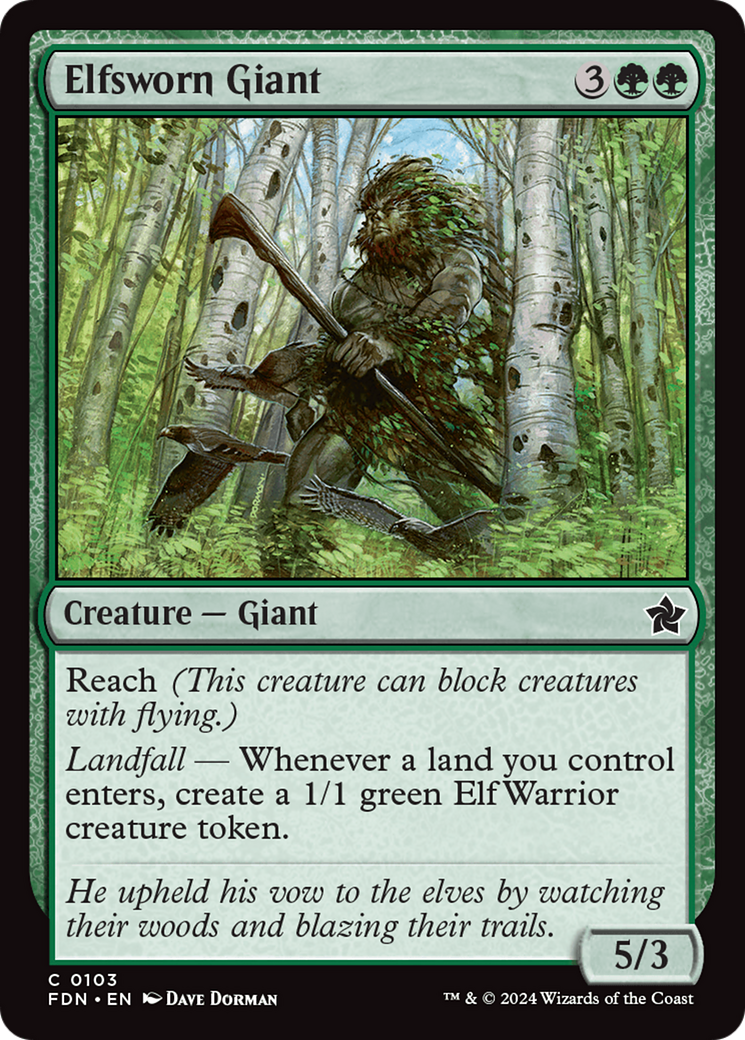 Elfsworn Giant [Foundations] | Good Games North