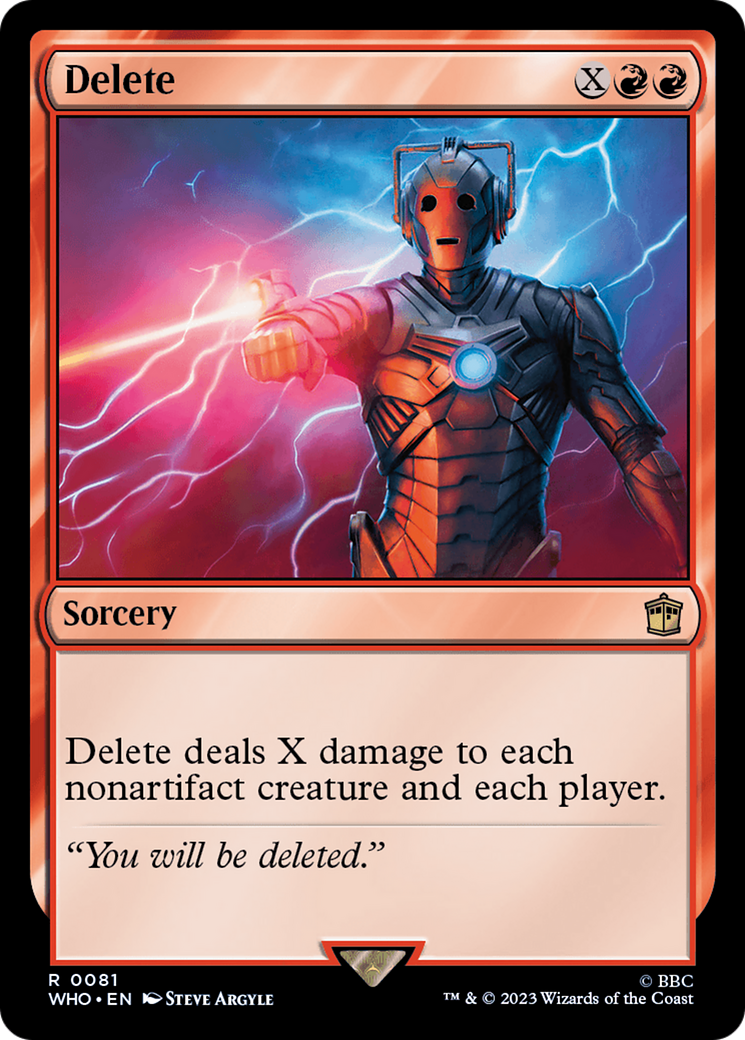 Delete [Doctor Who] | Good Games North