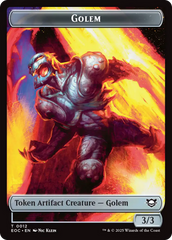 Bird // Golem (0012) Double-Sided Token [Edge of Eternities Commander Tokens] | Good Games North