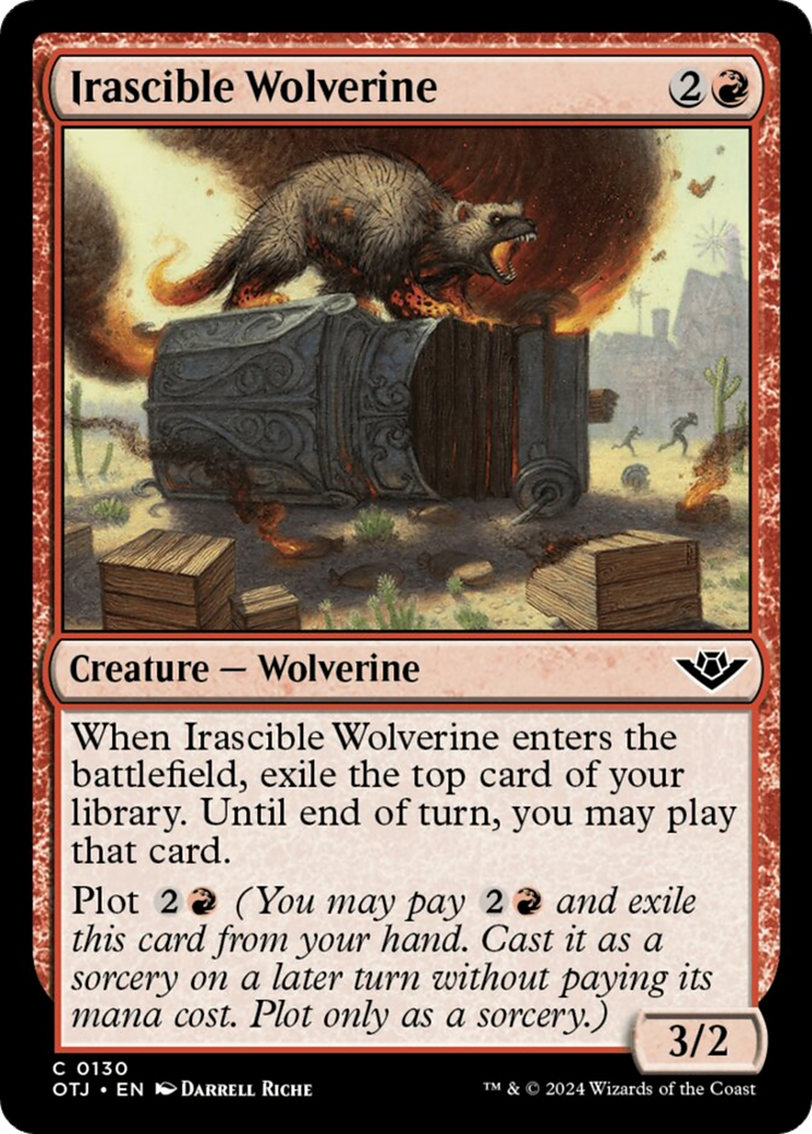 Irascible Wolverine [Outlaws of Thunder Junction] | Good Games North