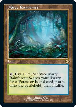 Misty Rainforest Retro Frame Foil Etched (Modern Horizons 2)  - Foil | Good Games North