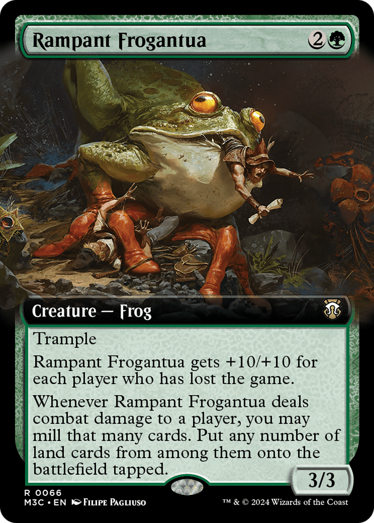 Rampant Frogantua (Extended Art) (Ripple Foil) [Modern Horizons 3 Commander] | Good Games North