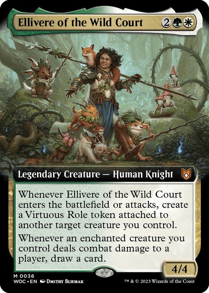 Ellivere of the Wild Court Extended Art (Commander: Wilds of Eldraine)  - Foil | Good Games North